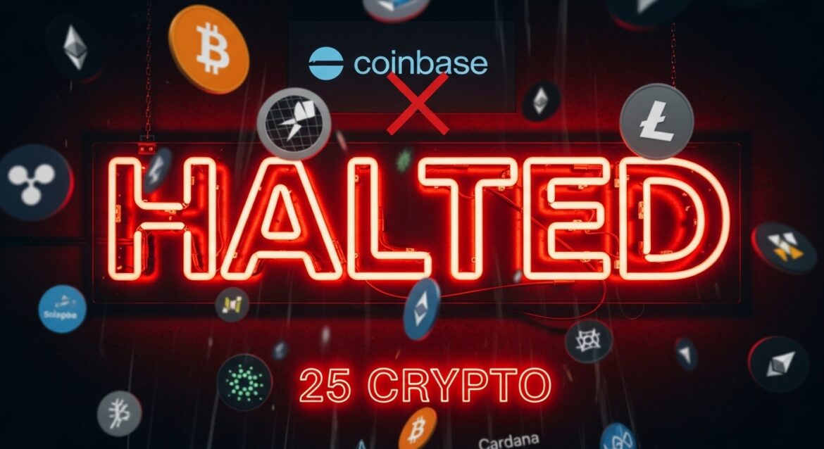 Coinbase Halts 25 Crypto